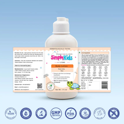 Kids Body Lotion | Deep Hydration & Nourishment | 4-12 Years