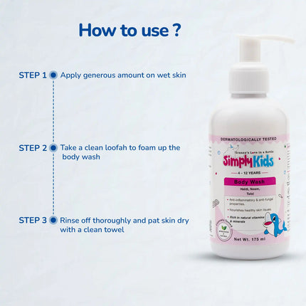 Kids Body Wash | Efficacy Proven, Chemicals free | 4-12 Years