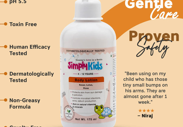 SimplyKids Deep Hydration Body Lotion (For Soft Skin, Itch Relief & Daily Moisture)