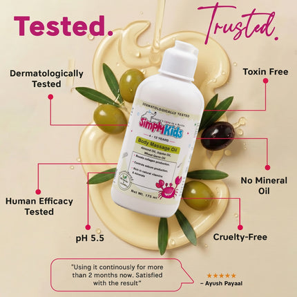 SimplyKids Nourishing Body Massage Oil (Muscle Relief & Deep Hydration)