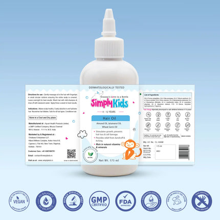 Kids Hair Oil | Strengthens, Hydrates & Protects | 4-12 Years