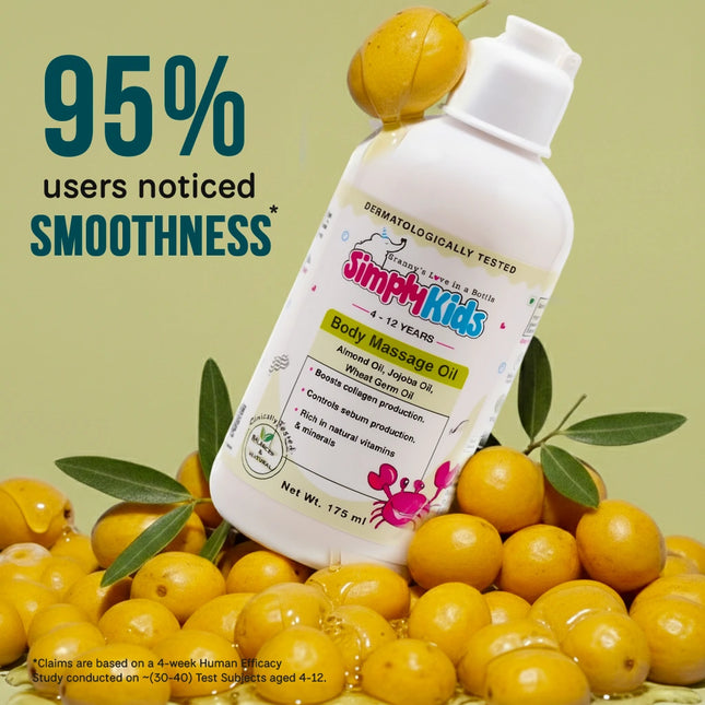 SimplyKids Nourishing Body Massage Oil (For Soft Skin, Muscle Relief & Deep Hydration)