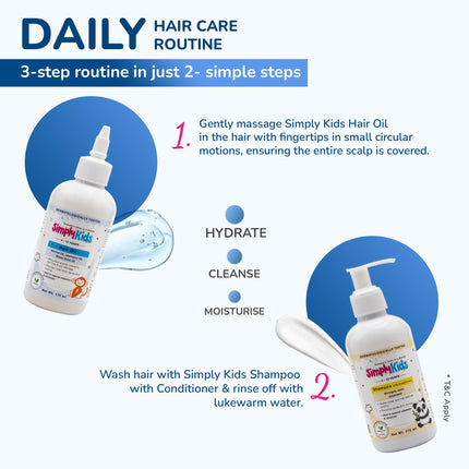 Kids Hair Care Combo | Shampoo & Hair Oil | 4 - 12 Years - Simply Kids