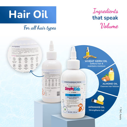 Kids Hair Care Combo | Shampoo & Hair Oil | 4 - 12 Years - Simply Kids