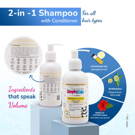 Kids Hair Care Combo | Shampoo & Hair Oil | 4 - 12 Years - Simply Kids